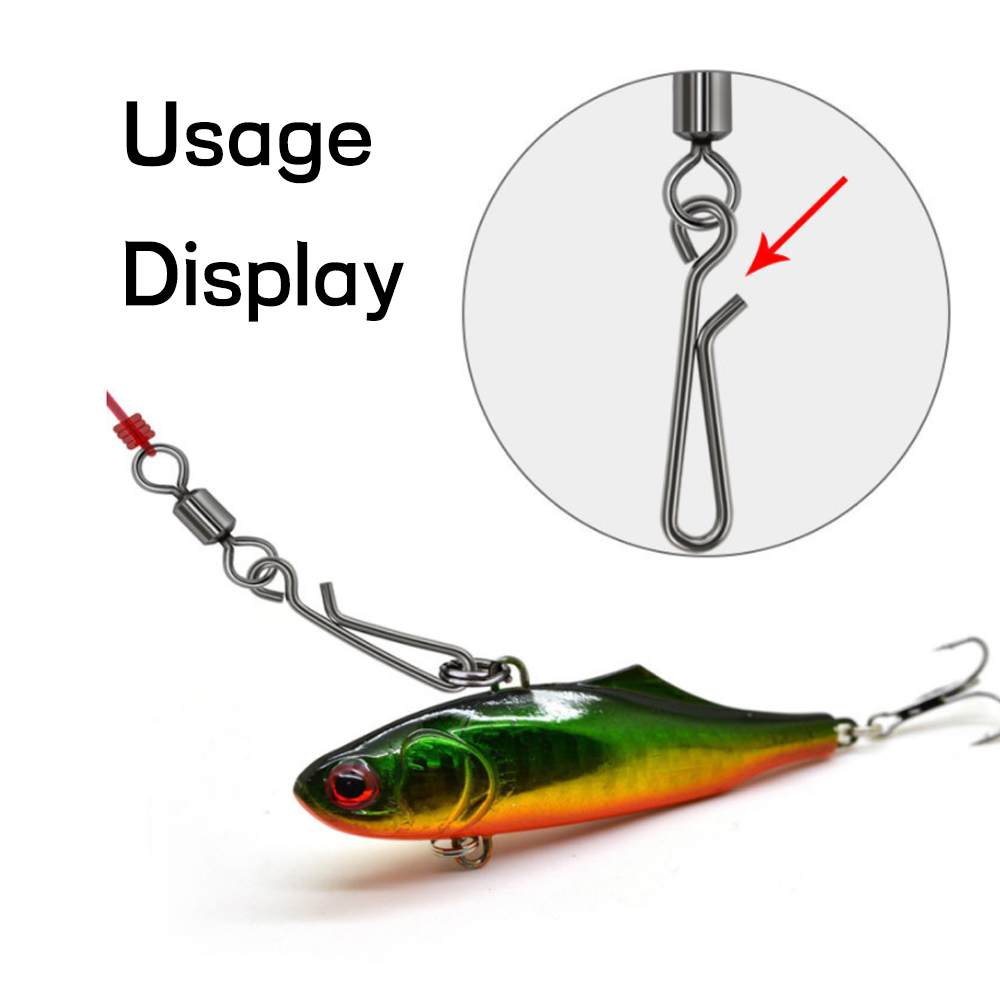 100 buah Kait Jepit Baja Tahan - Fishing Equipment Cheap ulasan dan harga